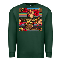 Sports Green mexican gnomes seamless pattern Premium Sweatshirt - BundleAndBundleShop
