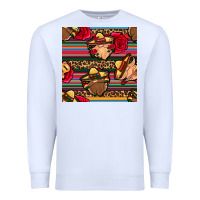 White mexican gnomes seamless pattern Premium Sweatshirt - BundleAndBundleShop
