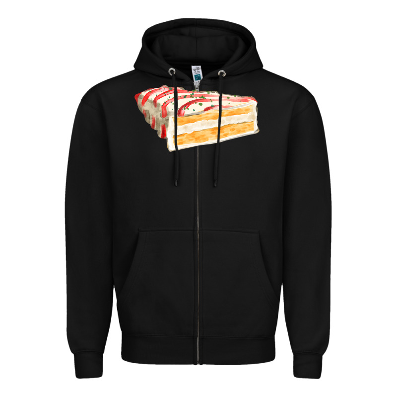 White Christmas Cake Zipper Hoodie by FaDigitalArtStudio | Teevron