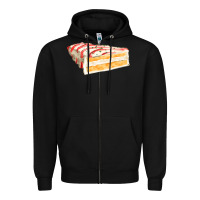 Black white christmas cake Zipper Hoodie - FaDigitalArtStudio