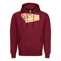 Burgundy white christmas cake Zipper Hoodie - FaDigitalArtStudio