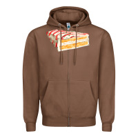 Chestnut white christmas cake Zipper Hoodie - FaDigitalArtStudio