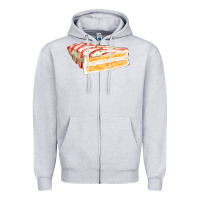 Heather Grey white christmas cake Zipper Hoodie - FaDigitalArtStudio