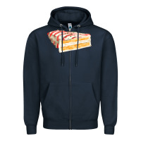 Navy white christmas cake Zipper Hoodie - FaDigitalArtStudio