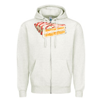 Oatmeal Heather white christmas cake Zipper Hoodie - FaDigitalArtStudio