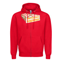 Red white christmas cake Zipper Hoodie - FaDigitalArtStudio