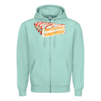 Seafoam white christmas cake Zipper Hoodie - FaDigitalArtStudio