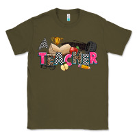 Army Green race teacher Classic Tee - Zillion Design Studio
