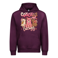 Mauve Wine conchas and cucuys mexican desert ghosts Urban Hoodie - MaliasSmallBusiness