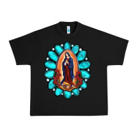 Black Gemstone Lady Of Guadalupe Urban Heavy Tee - RanaPortraitStore