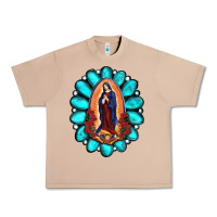 Burro Gemstone Lady Of Guadalupe Urban Heavy Tee - RanaPortraitStore