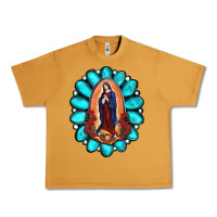 Peanut Butter Gemstone Lady Of Guadalupe Urban Heavy Tee - RanaPortraitStore