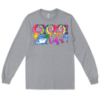 Heather Grey cruise life Long Sleeve Tee - texasbilliewilder