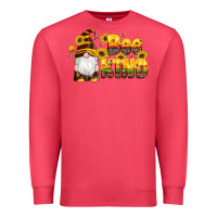 Cardinal western bee kind gnomes bee honey sunflowers leopard serape Premium Sweatshirt - Artiststas