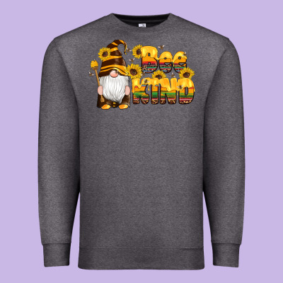 Western Bee Kind Gnomes Bee Honey Sunflowers Leopard Serape Premium Sweatshirt Designed By Artiststas