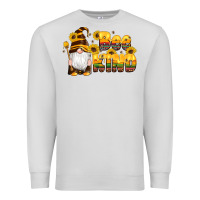 Dove Grey western bee kind gnomes bee honey sunflowers leopard serape Premium Sweatshirt - Artiststas