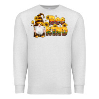 Oatmeal Heather western bee kind gnomes bee honey sunflowers leopard serape Premium Sweatshirt - Artiststas