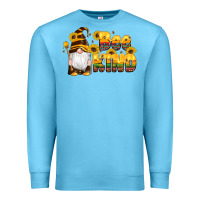 Ocean Blue western bee kind gnomes bee honey sunflowers leopard serape Premium Sweatshirt - Artiststas