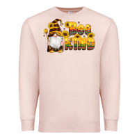 Pale Pink western bee kind gnomes bee honey sunflowers leopard serape Premium Sweatshirt - Artiststas