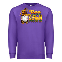 Purple western bee kind gnomes bee honey sunflowers leopard serape Premium Sweatshirt - Artiststas