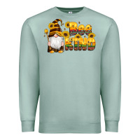 Seafoam western bee kind gnomes bee honey sunflowers leopard serape Premium Sweatshirt - Artiststas