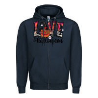 Navy love halloween Zipper Hoodie - CowhideDigitalArt
