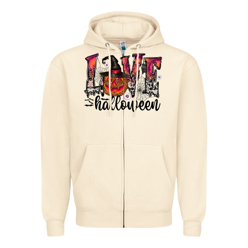 Love Halloween Zipper Hoodie by CowhideDigitalArt | Teevron