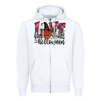 White love halloween Zipper Hoodie - CowhideDigitalArt