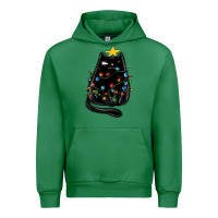 Emerald christmas cat with lights Urban Hoodie - MaliasSmallBusiness