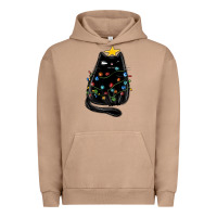 Pigment Burro christmas cat with lights Urban Hoodie - MaliasSmallBusiness