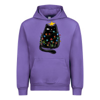 Tulip christmas cat with lights Urban Hoodie - MaliasSmallBusiness