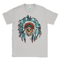 Moon Dust indian headdress with native american skull Classic Tee - RanaPortraitStore