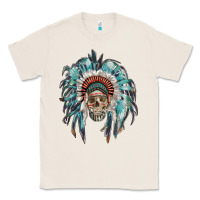 Indian Headdress With Native American Skull Classic Tee | Teevron