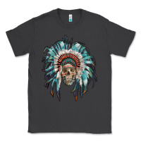 Smoke indian headdress with native american skull Classic Tee - RanaPortraitStore
