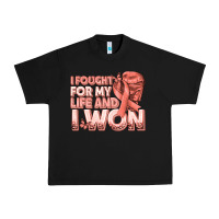 Black i fought for my life and i won uterine cancer peac Urban Heavy Tee - texasbilliewilder
