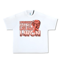 White i fought for my life and i won uterine cancer peac Urban Heavy Tee - texasbilliewilder