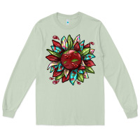 Matcha Cherry sunflower Long Sleeve Tee - texasbilliewilder