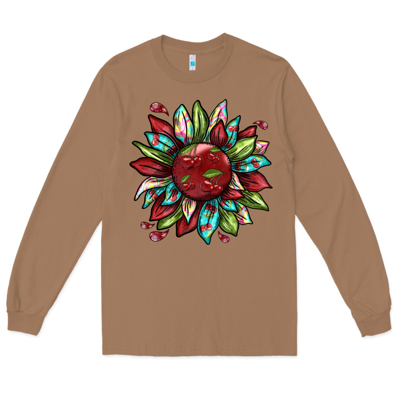 Cherry Sunflower Long Sleeve Tee by texasbilliewilder | Teevron