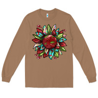 Toasted Coconut Cherry sunflower Long Sleeve Tee - texasbilliewilder