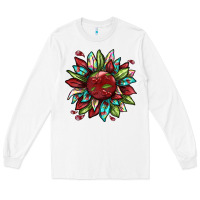 White Cherry sunflower Long Sleeve Tee - texasbilliewilder