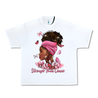 White stronger than cancer Urban Heavy Tee - BarkalooDesign