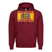 Burgundy beer and sunshine skinny metal can holder Zipper Hoodie - HRA Design Shop