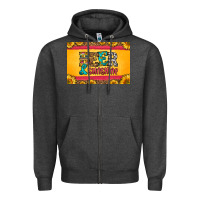 Charcoal Heather beer and sunshine skinny metal can holder Zipper Hoodie - HRA Design Shop