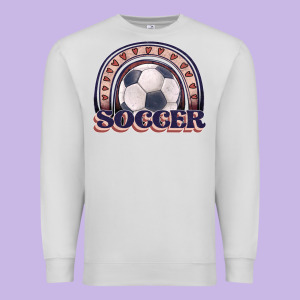 Soccer Rainbow Premium Sweatshirt Designed By Jahusdesignshop