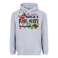 Heather Grey santa's favorite sonographer Heavyweight Hoodie - AdoDesignShop