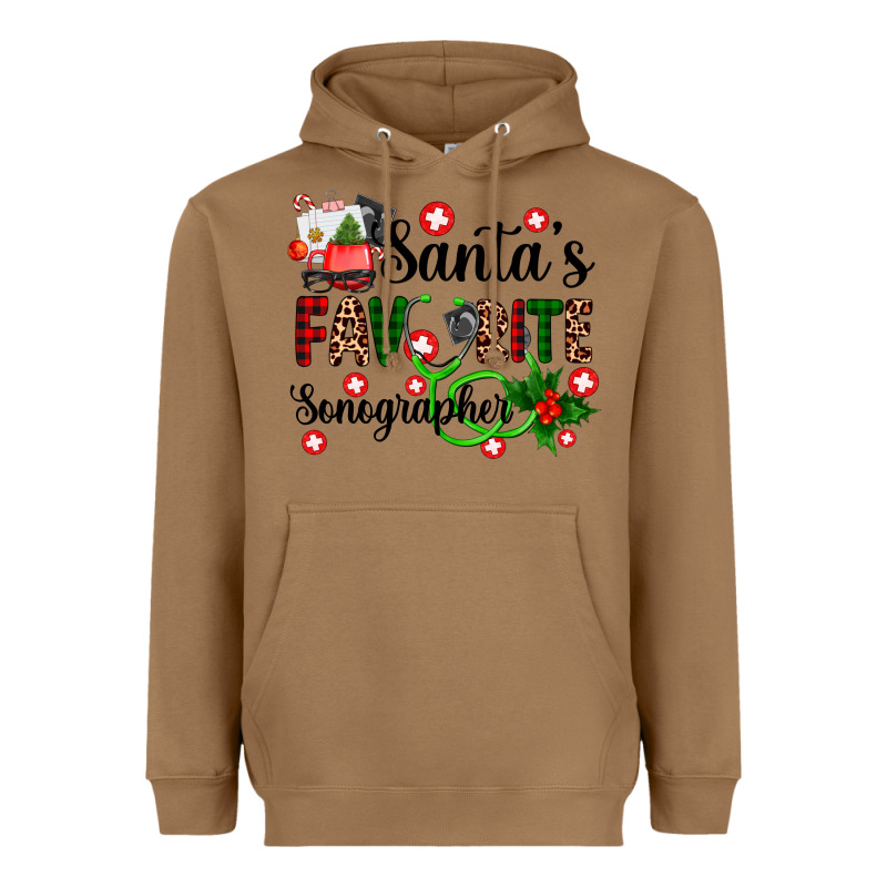 Santa's Favorite Sonographer Heavyweight Hoodie by AdoDesignShop | Teevron