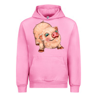 Fuchsia Pink pig Urban Hoodie - MaliasSmallBusiness