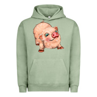 Pigment Oil Green pig Urban Hoodie - MaliasSmallBusiness