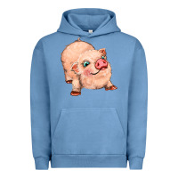 Pigment Pebble Blue pig Urban Hoodie - MaliasSmallBusiness