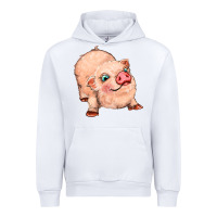White pig Urban Hoodie - MaliasSmallBusiness